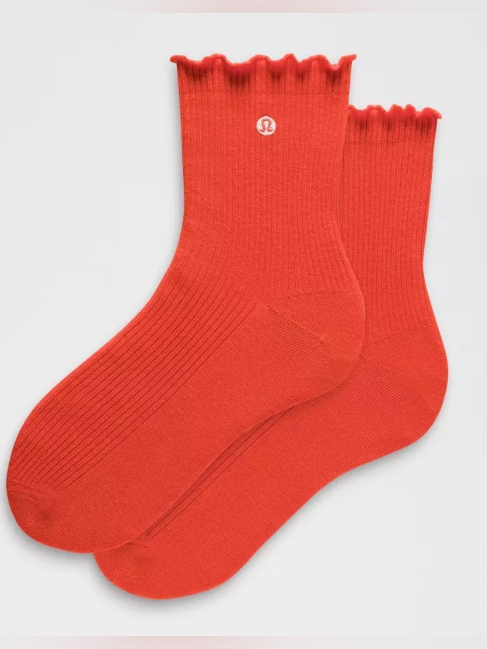 Lululemon Unisex Lettuce Edge Quarter Socks Cherry Ember